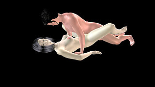 Animated 3D Porn - Asian Man Fucking Beautiful Girl in Missionary Pussy & Ass Creampie