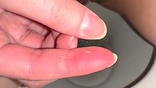 Selection Russian Girl Pees in the Toilet Wet Pussy with Smegma and Dirty Talk
