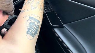 The whore fell for the car and sucked her ex