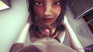 Disney's Raya manga POV porn - Raya gives handjob, blowjob, and gets fucked