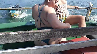 Exhibitionism on the Boat in Public with Paty Butt and Her Stepcousin Agatha Ludovino