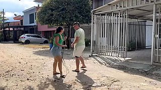 Neighbor Accident Leads To Creampie - Amateur Colombian MILF Squirting & Fucking In POV HD