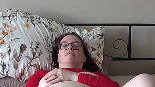 Red Dress Playing on the Bed