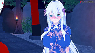 Rias Gremory kimono sex at the festival - DXD NTR Madness Series
