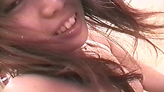 Hairy Asian Lady Screaming Loudly While Taking the Dick