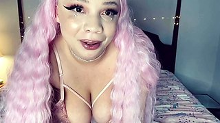 Blonde with big boobs fucked from behind before tit wanking