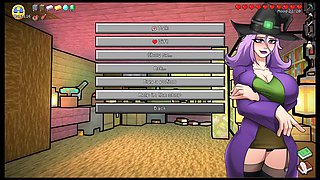 Wedding night fun with a gorgeous bride and some minecraft-style action