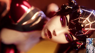 Anal Bulging a Fucking Slut Until She Squirts, Widowmaker Gets Creampied in Her Ass