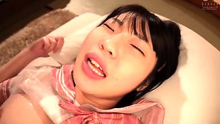 Small titted Asian deep nub and ass fuck