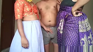 Asian Desi Indian Mom and Daughter Group sexy Romantic Porn Video.