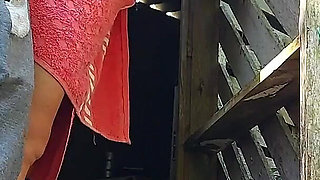 Shower Doesn't Work, Married Woman Asks Farm Caretaker for Help Using Just a Towel and Pays with Sex