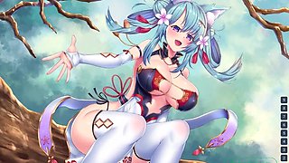 Live Waifu Wallpaper - Part 23 - Cat Girl Masturbate by Loveskysan