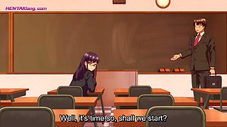 Enormous milk cans schoolteacher gets throatful of salami from her bold college girl in class after hours