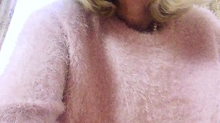 Big Boobed Blonde Masturbates With A Dildo In The Bathroom