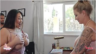 Thick Asian Tokyo Leigh Fucks Boss & Coworker Ryan Conner & 9ine