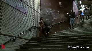 Ass fucking Nail Sub Bound In Public