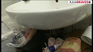 Blonde bitsch caught with dildo during lunch break