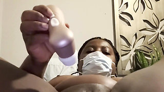 Intense Squirting Orgasms Stimulating My Clit with Tongue Vibrator