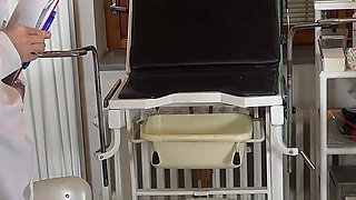 Hot Blonde Teen Vanessa Secret Cums in Gyno Chair