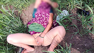 My elder brother's wife from Desi village was in an outdoor field with her shorts off, urinating, putting her finger in her pussy, and changing the corvette to take her brother-in-law's thick cock in her ass.