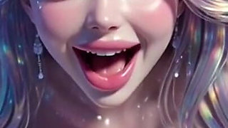 Cute Cyberpunk Girls on Four Legs, Ai Animation