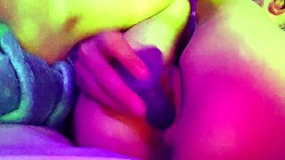 Sexy solo redhead enjoying close up pussy toying