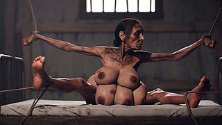 Old Granny with 6 Breasts in Bondage - Extremely Horny & Cumming Hard (ai)