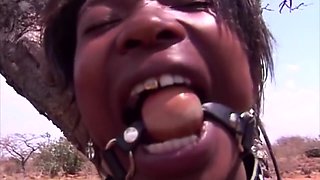 African Girl Bdsm Whipped Outdoors By Co-workers For Be