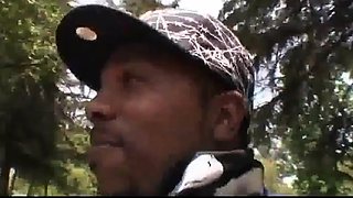 redhead pawg slides on fat black meatstick