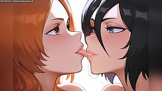Rukia X Orihime Yuri Lesbian Sex - Bleach Hentai