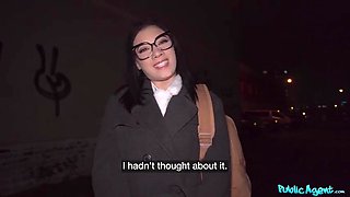 Don't Let My Mother Hear! Nerdy Brunette Emily Pink in Outdoor POV Pickup for Public Agent