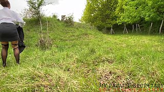 my private secretary fucked outdoor wild and messy by a client