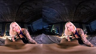 Blonde With Natural Big Boobs Loves Putting A Toy In Her