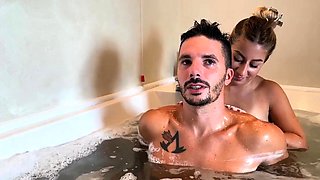 Hot Blonde Babysitter Gets Fucked Hard by Tattooed Stud