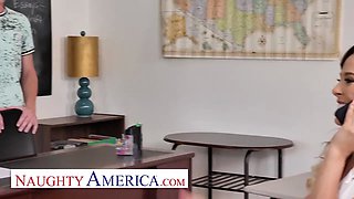 Naughty America - Cherie DeVille fucks student in classroom