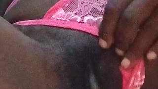 Solo Orgasms with Banana While Wearing Pink Panties.