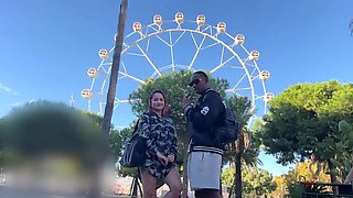 Colombian Sandy-haired Hoe Bangs Enormous Black Manhood in Public – Ferris Wheel to Street Spunk in Jaws!