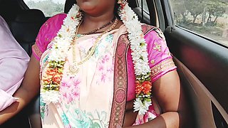 Indian Car Sex Telugu Saree Housewife Car Journey for Fucking with Husbend's Friend. Telugu Dirty Talks.