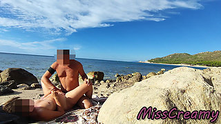 Strangers Caught My Wife Touching and Fucking My Big Cock on a Nude Beach