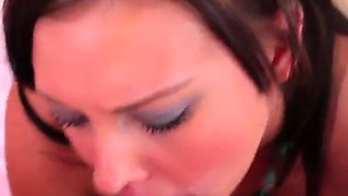 Cute 18 year old teen Ivy Winters big cock POV blowjob and facial