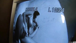 Bitchy busty brunette Sasha Sweet swallows the load with love