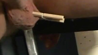 Masked man big cock pinching humiliating