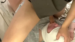 Fucked My Girlfriend in the Mouth and Then Cum in the Pussy! Masked Teens!.