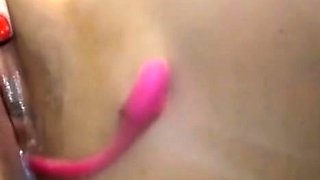 Wet Pantyhose Masturbation With Dildo