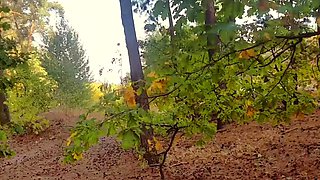 Kinky amateur fist fucked outdoors in a public par