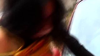 Pulled amateur doggystyle in public toilet