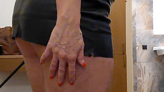 You just belong on the ground, a big slave cum