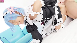 Japanese Anime Cosplay Rem -
