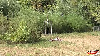 German Scout Angel Piaff - Cute Teen Seduced for Outdoor Casting Fuck