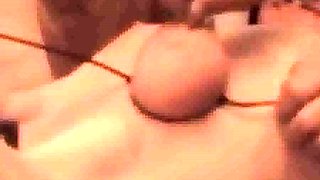 Yasmine's compressed, extremely tied boobs